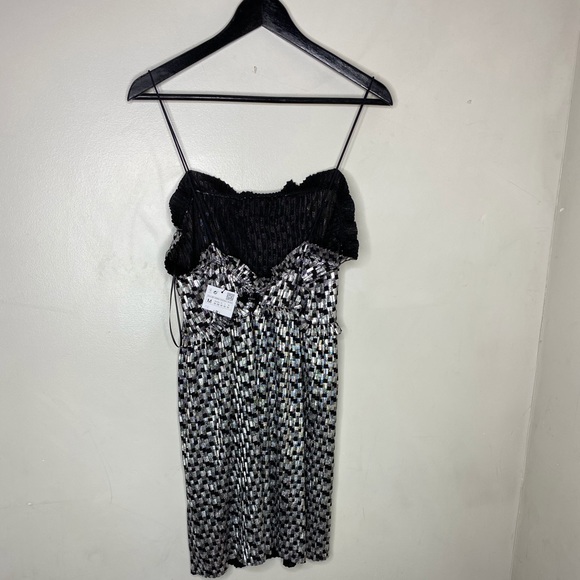 NWT ZARA WOMEN’S SHIMMERY DRESS WITH THIN STRAPS - Picture 6 of 8
